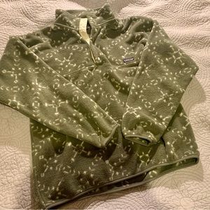 Vintage 1994 Patagonia Printed Synchilla Snap-T Pullover, Sno: Chaparral green